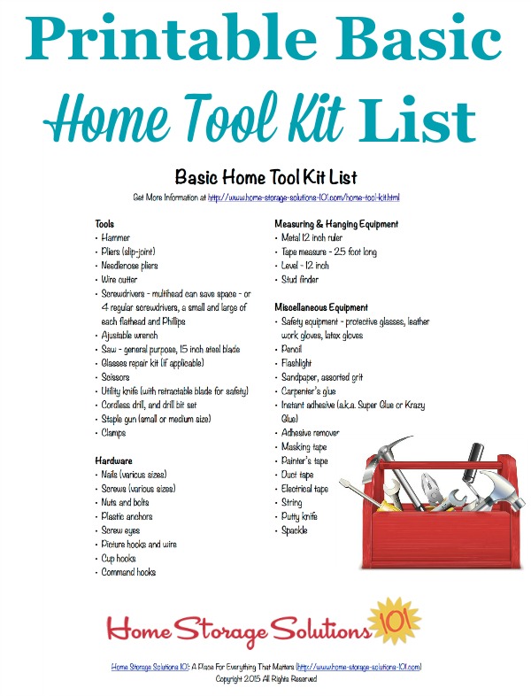 home tools list Gallery