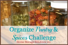 Organize Pantry & Spices Challenge