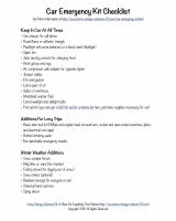 printable car emergency kit checklist