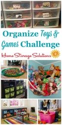 organize toys and games challenge