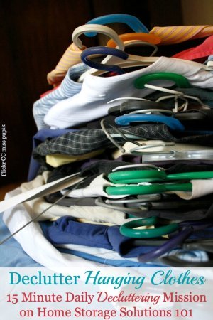 How to declutter your closet of excess hanging clothes, including tips for what clothes to choose, why this important, and before and after pictures from others who've done the mission to get you inspired {on Home Storage Solutions 101} #DeclutterCloset #ClosetClutter #DeclutteringCloset
