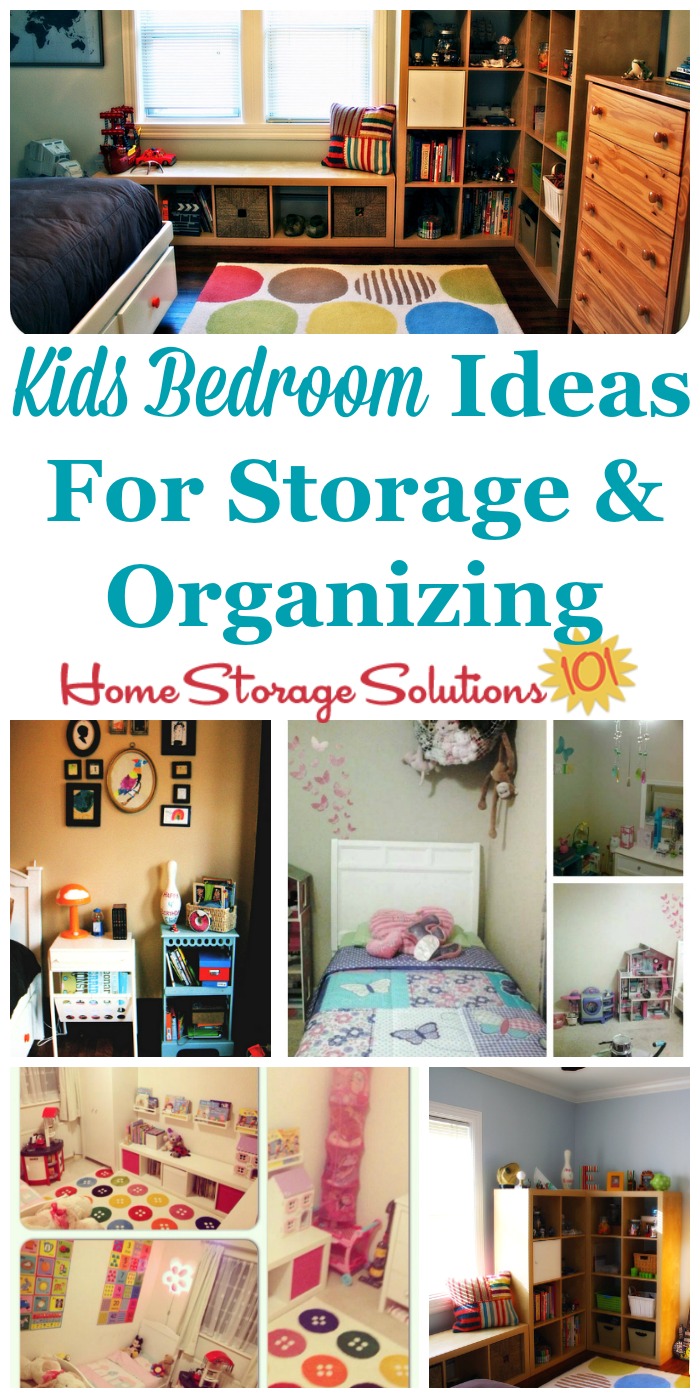 Kids bedroom ideas for storage and organization of clothes, toys, and more {on Home Storage Solutions 101}