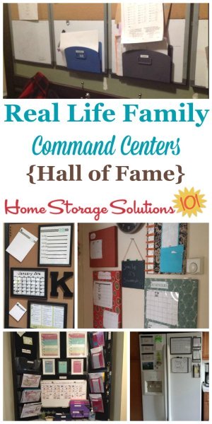 Real life examples of family command centers and home message boards {on Home Storage Solutions 101} #CommandCenter #MessageCenter #HomeOrganization