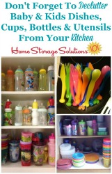 How to declutter kids dishes