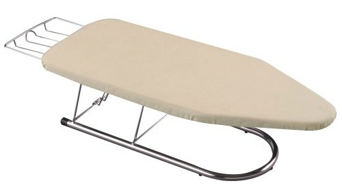 A tabletop mini ironing board is a great alternative to a large board if you don't do a lot of ironing, but only do some rather infrequently {featured on Home Storage Solutions 101}
