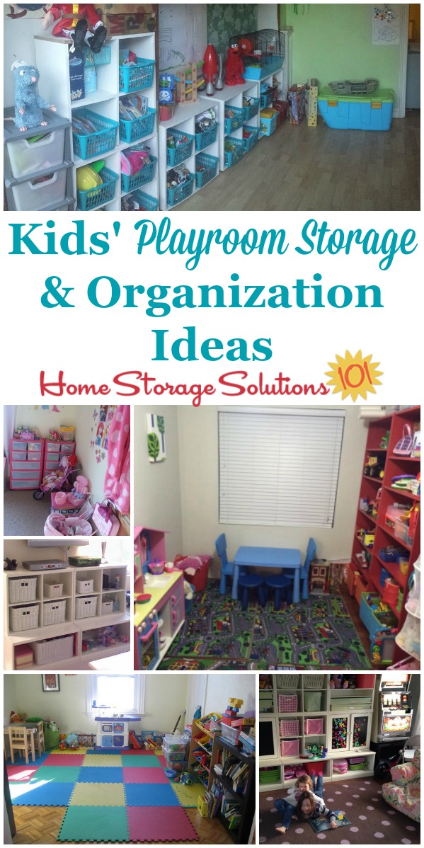 Real life kids playroom storage and organization ideas, for storing toys and keeping them organized so kids can play with them without a mess {on Home Storage Solutions 101} #PlayroomStorage #PlayroomOrganization #PlayroomOrganizer