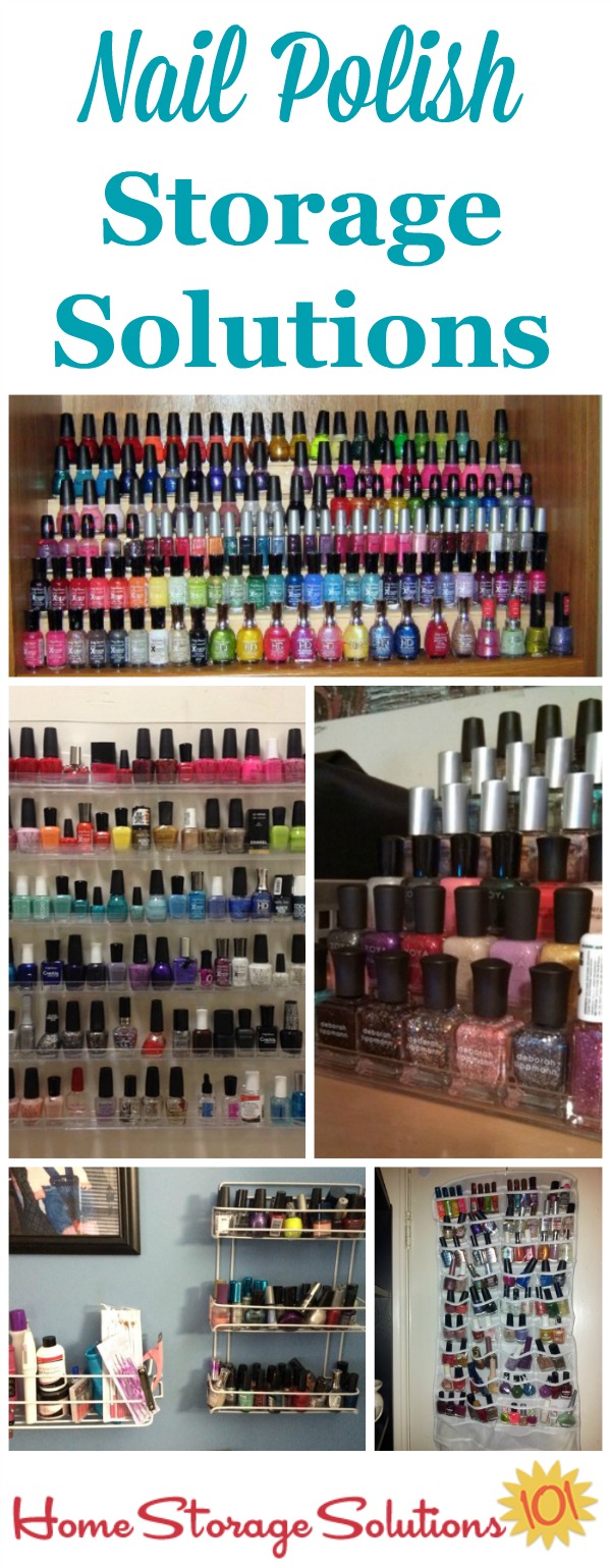 Nail polish storage solutions and organization ideas for small to large collections {on Home Storage Solutions 101}