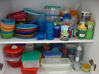 Before - plastics cupboard