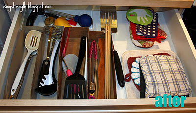 Homemade kitchen utensil organizers
