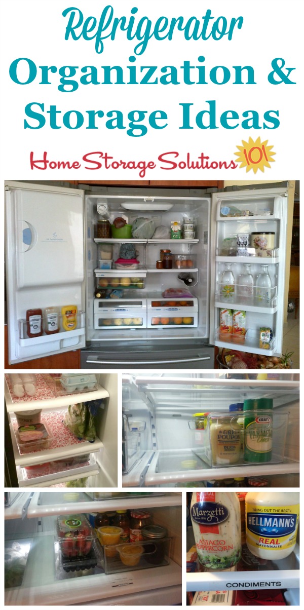 Real life refrigerator organization and storage ideas {on Home Storage Solutions 101}