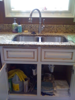 kitchen sink under storage less stuff much lisa cabinet
