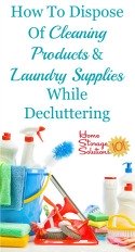 how to dispose of cleaning products and laundry supplies