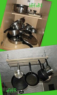 Homemade pot rack - how great is that?