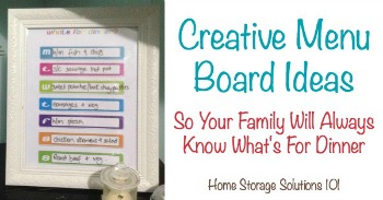 Creative menu board ideas