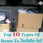 top 10 types of items to declutter fast