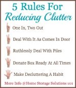 5 rules for reducing clutter