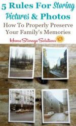 5 Rules For Storing Pictures