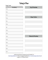 daily time block planner page
