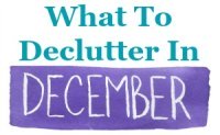 What to declutter in December