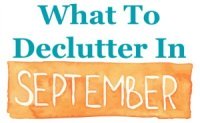 What to declutter in September