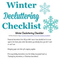 winter decluttering checklist