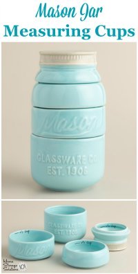 Mason Jar gift ideas: These Mason Jar measuring cups are both useful and beautiful in your kitchen {featured on Home Storage Solutions 101}