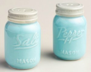 Mason jar gift ideas: Mason Jar salt and pepper shakers, to add a little cute and useful flair to your kitchen table {featured on Home Storage Solutions 101}