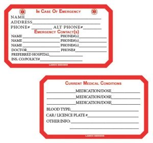 ICE wallet card, to fill out and keep in your wallet in case of emergency {featured on Home Storage Solutions 101} #ICEApp #AppReviews #EmergencyPreparedness
