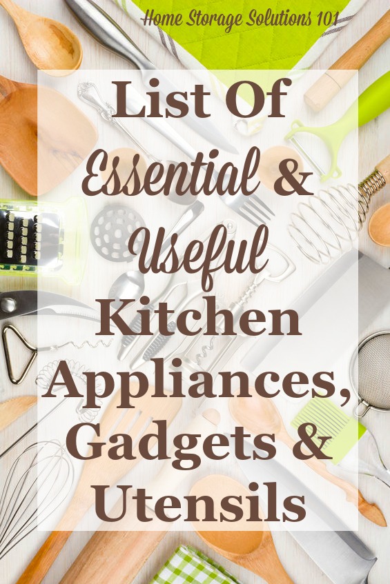Small Kitchen Appliances List