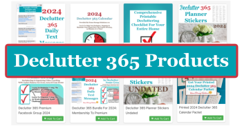 Declutter 365 products to help you declutter your home over the course of this year