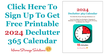 Free Printable Declutter Calendar