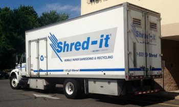 Shred-It truck, for commercial paper shredding services