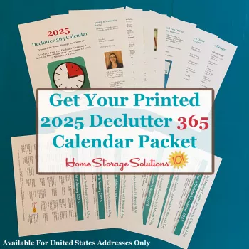 Get your printed 2025 Declutter 365 calendar packet