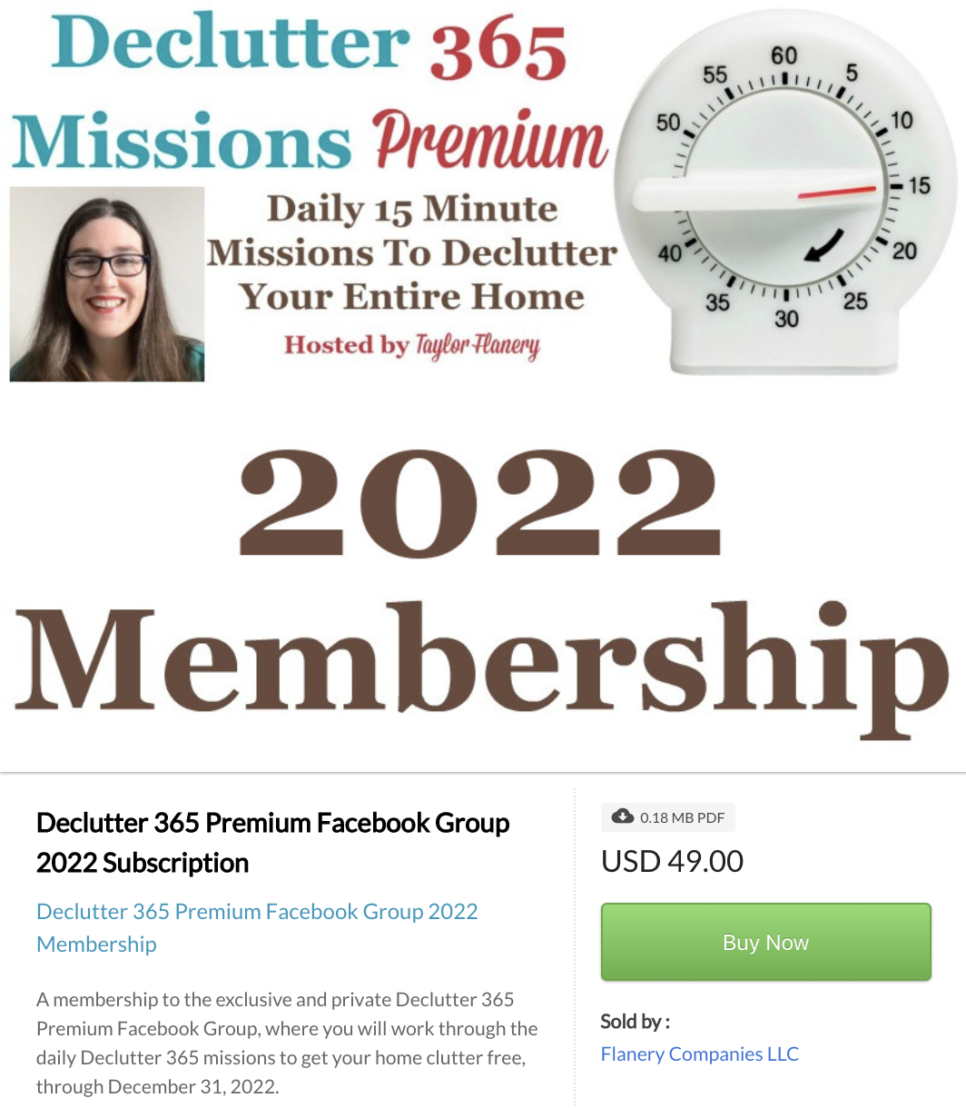 Click here to buy Declutter 365 Premium 2022 Membership