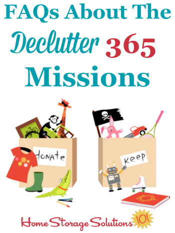Here are answers to Declutter 365 FAQs, with everything you need to know to get started decluttering your home using this program today {on Home Storage Solutions 101} #Declutter365