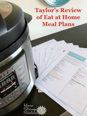 Taylor's review of Eat at Home meal plans {on Home Storage Solutions 101} #MealPlan #MenuPlan #MealPlanning