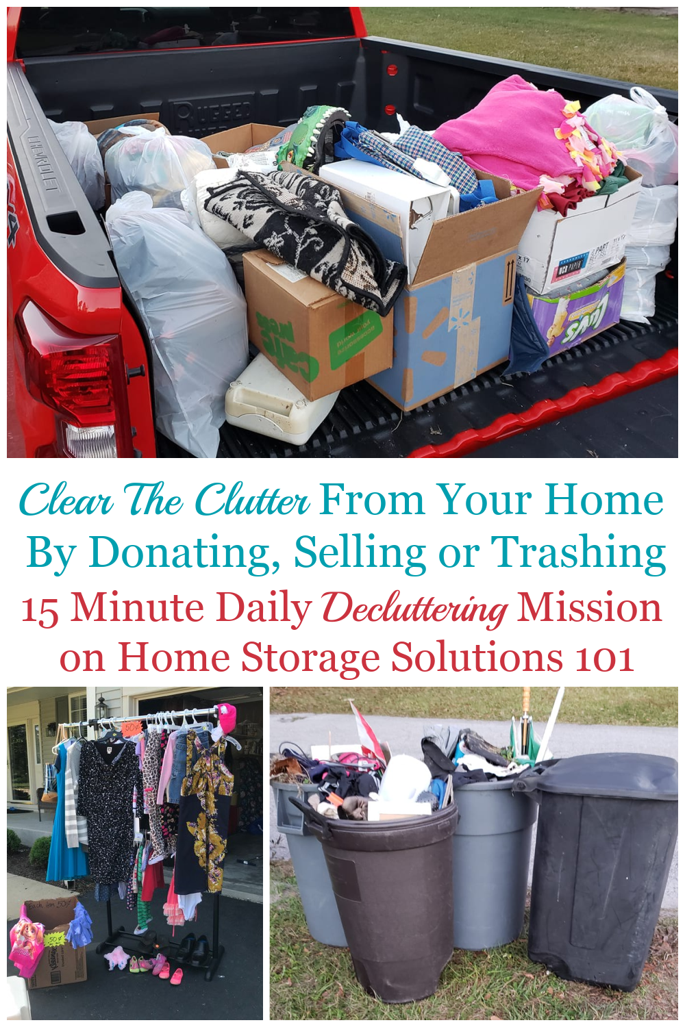 In this recurring Declutter 365 mission you should clear the clutter from your home that you've identified in previous missions, to complete the decluttering process {on Home Storage Solutions 101} #ClearTheClutter #Declutter365