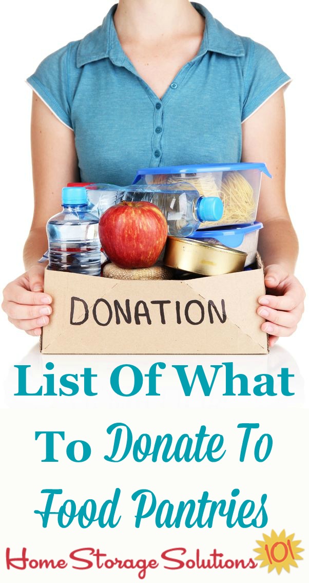 List Of Items Needed For Food Pantry Donations