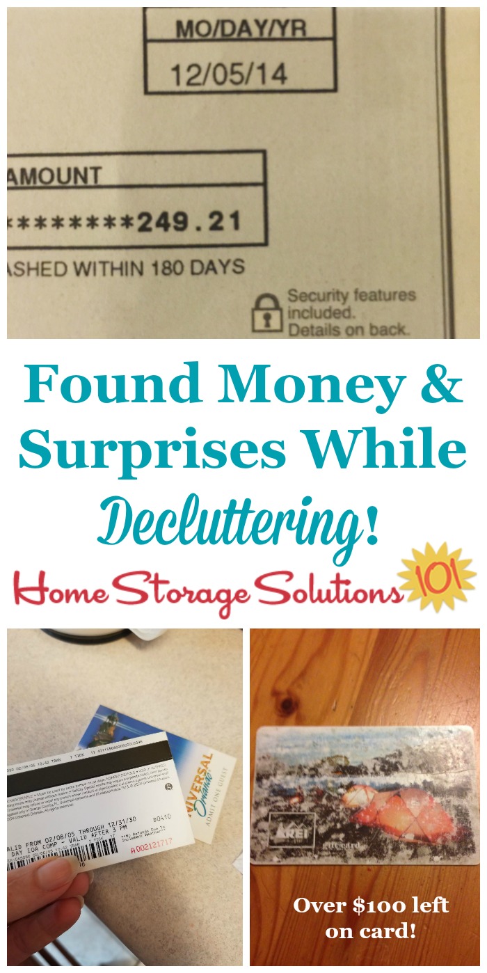 See the things #Declutter365 participants found as they cleared #clutter from their homes, including money and other treasures {on Home Storage Solutions 101} #Decluttering