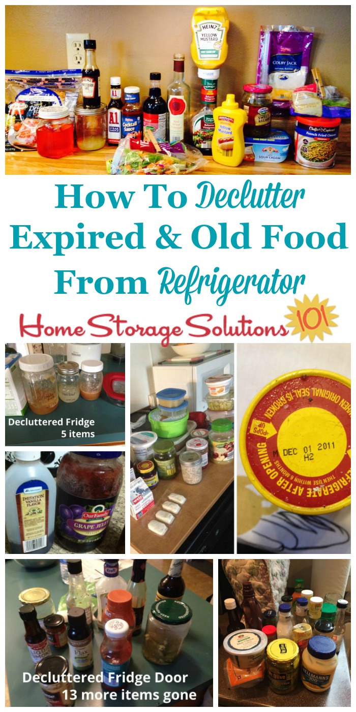 How to #declutter expired and old food from your refrigerator so you're left with fresh and edible food only {part of the #Declutter365 missions on Home Storage Solutions 101} #Decluttering