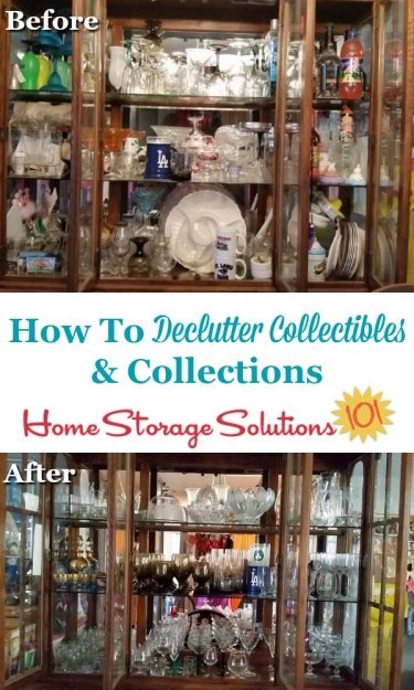 How to declutter collectibles and collections from your home {a #Declutter365 mission on Home Storage Solutions 101}