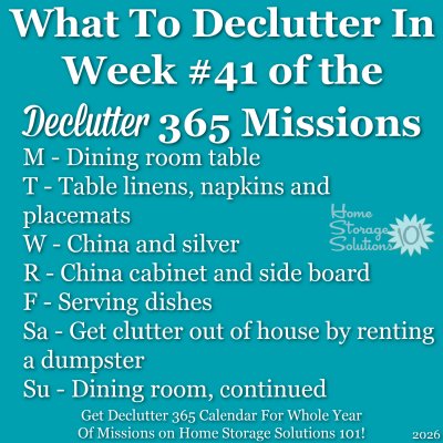 What to declutter in week #41 of the Declutter 365 missions {get a Declutter 365 calendar for a whole year of missions on Home Storage Solutions 101!}