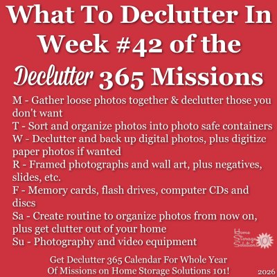 What to declutter in week #42 of the Declutter 365 missions {get a Declutter 365 calendar for a whole year of missions on Home Storage Solutions 101!}