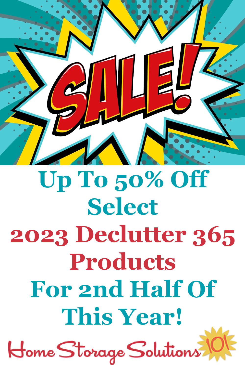 If you want to get your home decluttered, and have it stay that way, use some or all of these Declutter 365 products to help. Here's the products that are currently on sale {on Home Storage Solutions 101}