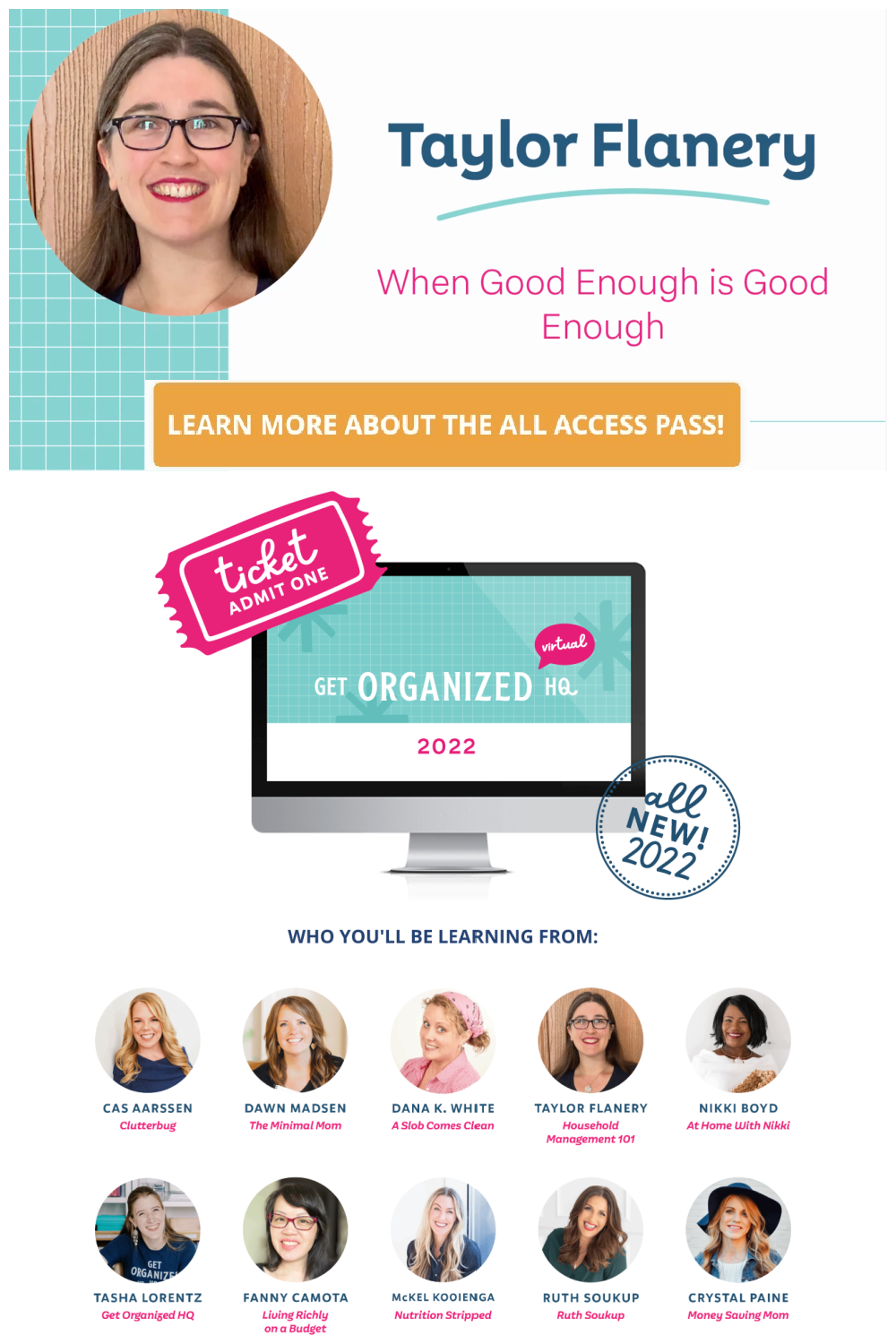 Are you ready to organize your life and streamline your home for good? If so, check out Get Organized HQ and get access to over 100 practical workshops for a stress-free home, including a workshop from me, Taylor!