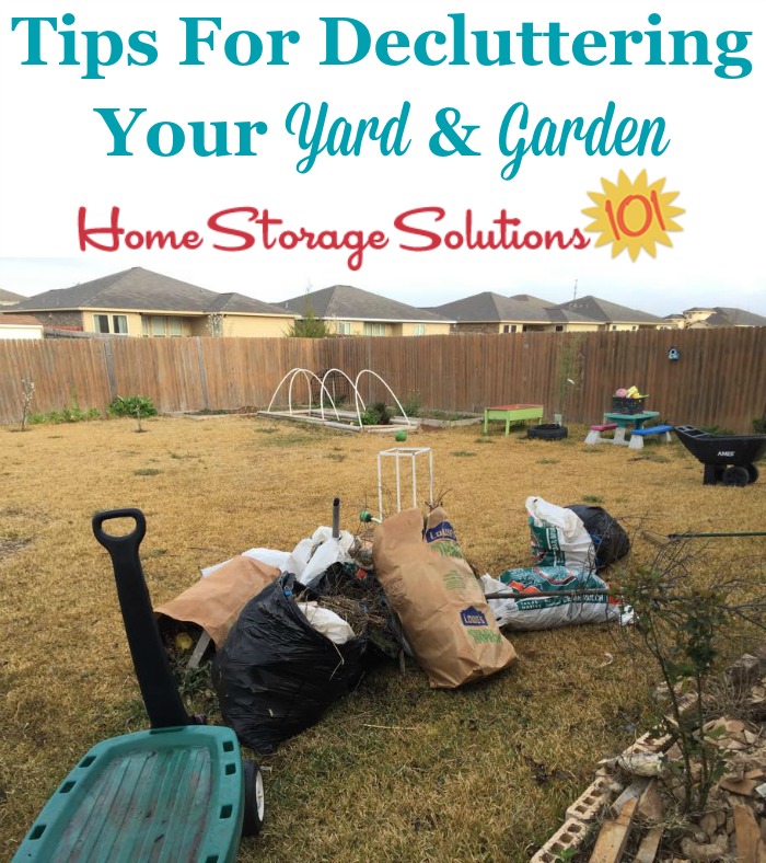 Tips for decluttering your yard and garden {part of the #Declutter365 missions on Home Storage Solutions 101}