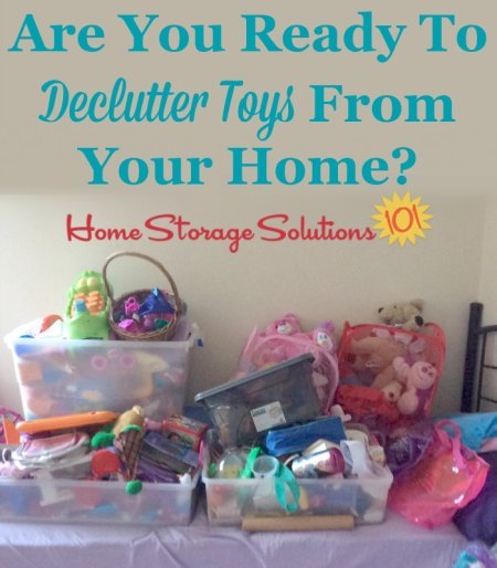 Are you ready to declutter excess toys from your home? If so, here are tips for decluttering toys and games {on Home Storage Solutions 101}