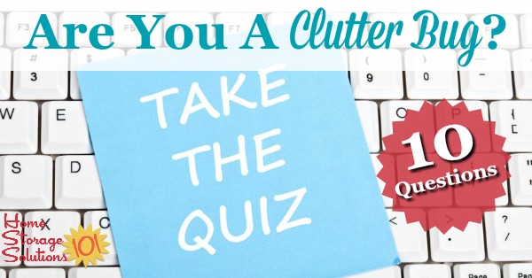 Are you a clutter bug? Take the 10 question quiz and find out, and if you are one, also find out what you can do about it. {on Home Storage Solutions 101}