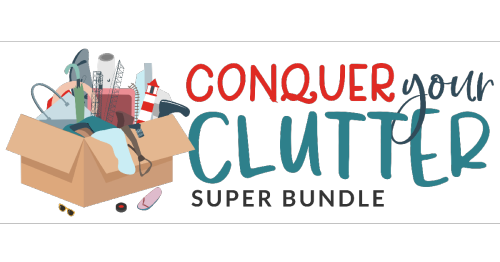 The Conquer Your Clutter bundle is a collection of 31 resources that can help you both declutter and organize your home and life. Find out more about the bundle here, and hurry since it's only available for a limited time.