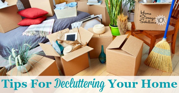 Tips for #decluttering your home, including dealing with emotions and psychology surrounding #clutter, plus practical tips for removing junk and excess stuff from every room in your home {a series on Home Storage Solutions 101} #Declutter